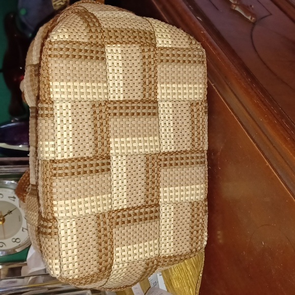 Passports Made In Italy brown & cream Woven Tote Bag, 8x10x6 - Picture 6 of 8